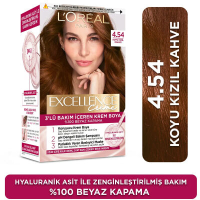Loreal Paris Excellence Creme Saç Boyası 4.54 Koyu Kızıl Kahve - 2