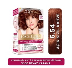 Loreal Paris Excellence Creme Saç Boyası 6.54 Açık Kızıl Kahve - Excellence