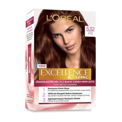 Loreal Paris Excellence Creme Saç Boyası 5.32 Altın Kahve