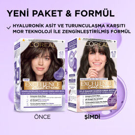 Loreal Paris Excellence Cool Creme Saç Boyası 4.11 Ekstra Küllü Kahve - 2
