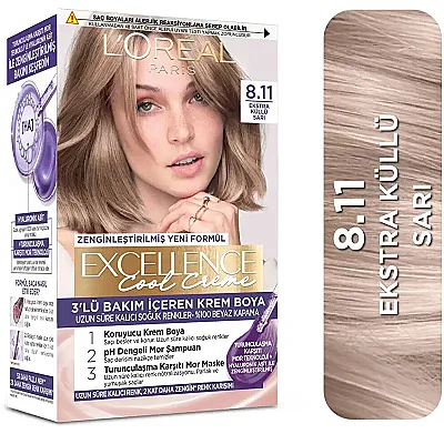 Loreal Paris Excellence Cool Creme Ekstra Küllü Sarı 8.11 - 1