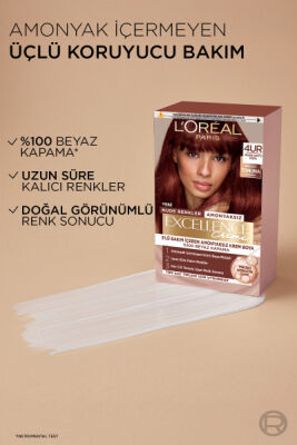 Loreal Paris Excellence Creme Saç Boyası 4UR Nude Koyu Kızıl - 2
