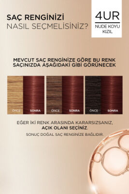 Loreal Paris Excellence Creme Saç Boyası 4UR Nude Koyu Kızıl - 3