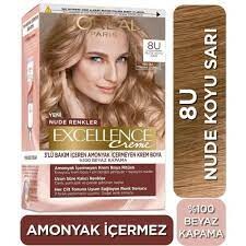 L’Oréal Paris Excellence Creme Saç Boyası 8U Nude Koyu Sarı - Thumbnail