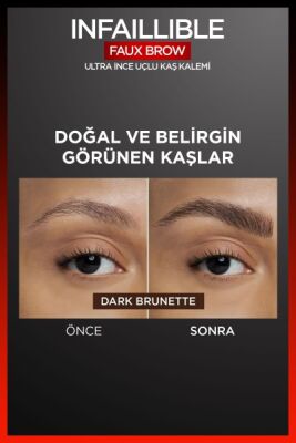 Loreal Paris Infaillible Faux Brow Ultra İnce Uçlu Kaş Kalemi - Dark Brunette - 5