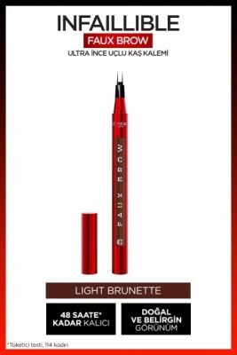 Loreal Paris Infaillible Faux Brow Ultra İnce Uçlu Kaş Kalemi - Light Brunette - 2