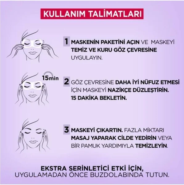 Loreal Paris Revitalift Filler Hyaluronik Asit Serinletici Kağıt Göz Serum Maskesi 11 ml - Thumbnail