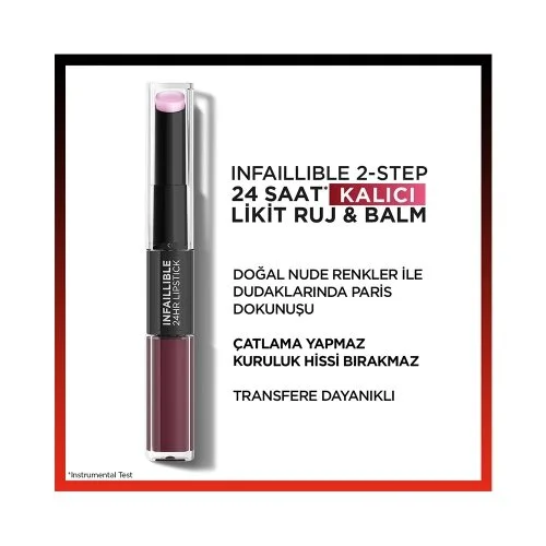 Loreal Paris - Loreal Paris Infaillible 24 HR Lipstick Ruj 302 Rose Eternite