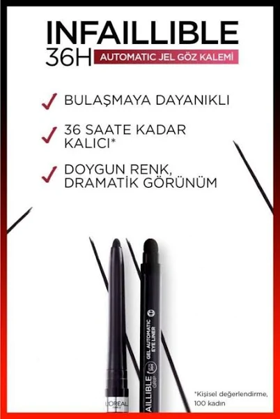 L'Oreal Paris Infaillable Automatic Jel Eyeliner 001 - 2