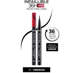 Loreal Paris - Loreal Paris Infaillible Grip 36 H Micro Fine Brush Eyeliner 01 Obsidian Black