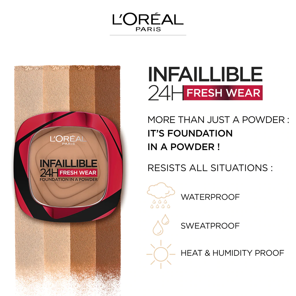 L'Oreal Paris Infaillible 24h Fresh Wear Pudra Fondöten 40 Cashmere - 2