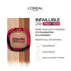 L'Oreal Paris Infaillible 24H Fresh Wear Pudra Fondöten 140 Golden Beige - Thumbnail