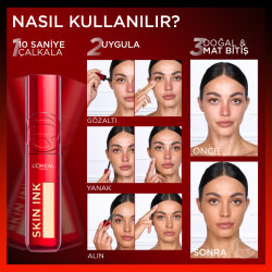 Loreal Paris Skin Ink Gün Boyu Kapatıcı Fondöten - 100 - 3