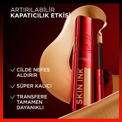 Loreal Paris Skin Ink Gün Boyu Kapatıcı Fondöten - 130 - 3