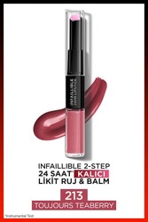 L'Oréal Paris Infaillible 2-Step 24 Saat Kalıcı Likit Ruj & Balm - 213 Toujours Teaberry - 3