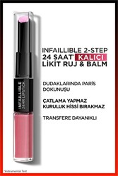 L'Oréal Paris Infaillible 2-Step 24 Saat Kalıcı Likit Ruj & Balm - 213 Toujours Teaberry - 5