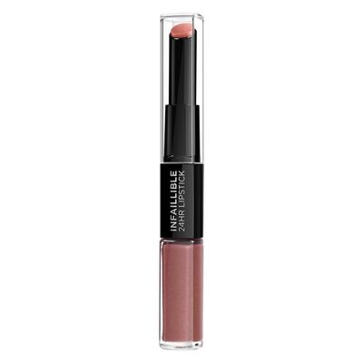 L'Oréal Paris Infaillible 2-Step 24 Saat Kalıcı Likit Ruj & Balm - 312 Incessant Russet - 1