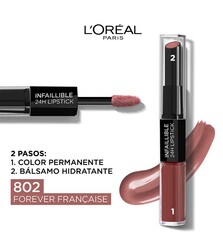 L'Oréal Infaillable Lipstick 802 Forever Francaise - 2