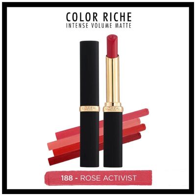 Loreal Paris Intense Volume Matte Lipstick Ruj 188 Rose Activist - 2