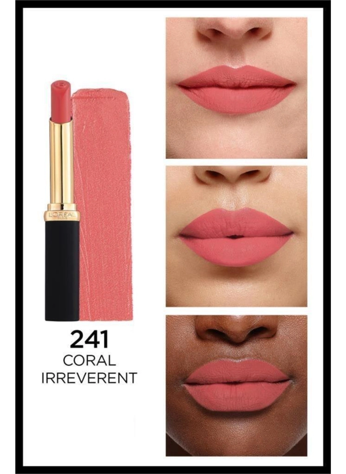 Loreal Paris Intense Volume Matte Lipstick Ruj 241 Coral Irreverent - Thumbnail