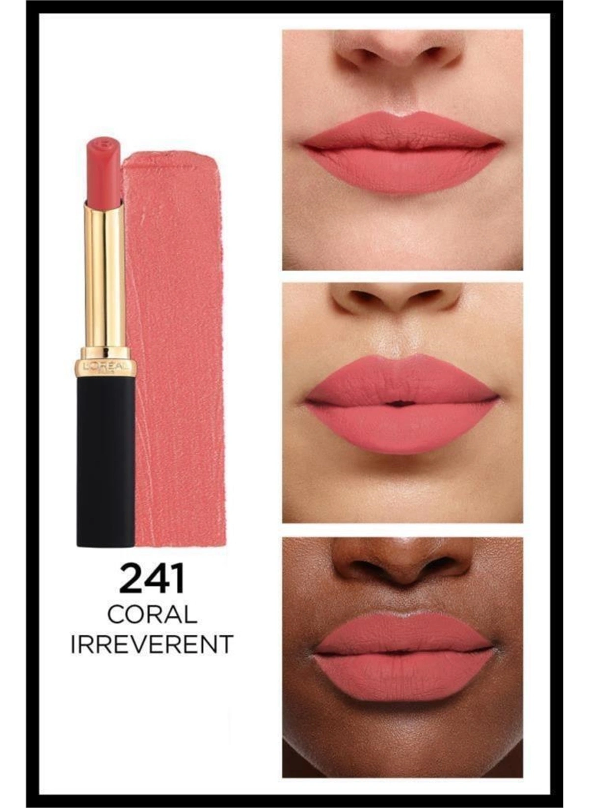 Loreal Paris Intense Volume Matte Lipstick Ruj 241 Coral Irreverent