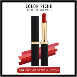 Loreal Paris Intense Volume Matte Lipstick Ruj 346 Rouge Determination - Thumbnail