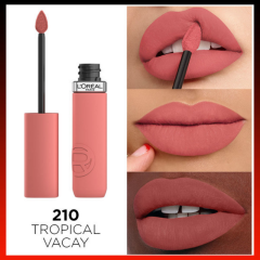 Loreal Paris Matte Resistance Mat Likit Ruj 210 Tropical Vacay - 2