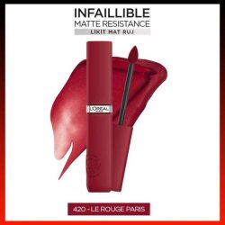 Loreal Paris Infaillible Matte Resistance Likit Mat Ruj - 420 Le Rouge Paris - 2