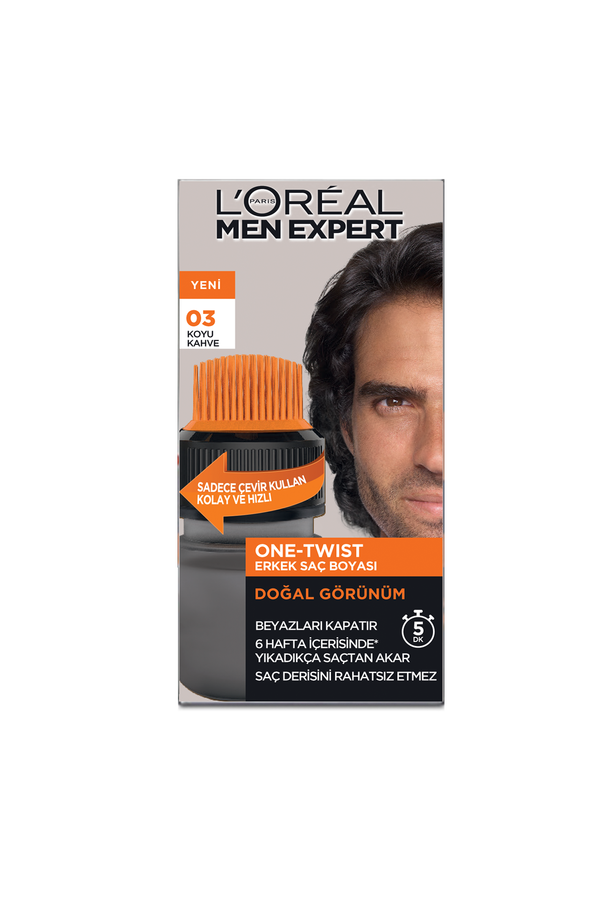 Loreal Paris Men Expert One Twist Erkek Sac Boyasi Koyu Kahve 03 Boya Sac Boyasi Loreal Paris