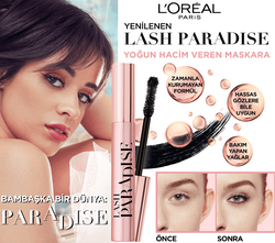 Loreal Paris Voluminus Paradise Intense Black Maskara - Thumbnail