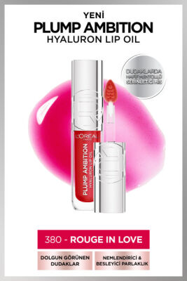Loreal Paris Plump Ambition Hyaluron Nemlendirici Dudak Parlatıcısı - 380 Rouge In Love - 2