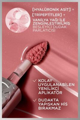Loreal Paris Plump Ambition Hyaluron Lip Oil Besleyici ve Nemlendirici Dudak Parlatıcısı - 390 Cherry Cherie - 3