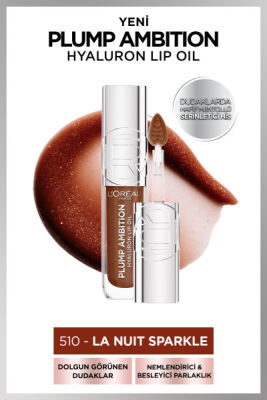 Loreal Paris Plump Ambition Hyaluron Nemlendirici Dudak Parlatıcısı - 510 La Nuit Sparkle - 2