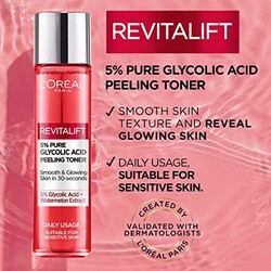 Loreal Paris Revitalift %5 Saf Glikolik Asit Peeling Etkili Tonik 180 ml - 5
