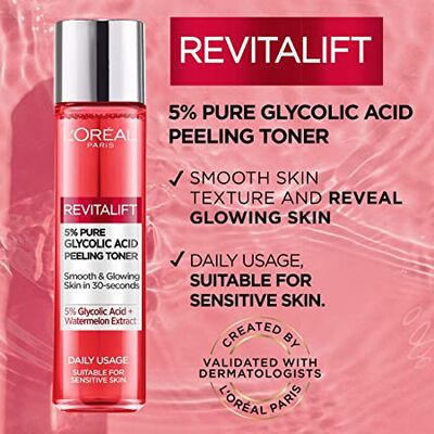 Loreal Paris Revitalift %5 Saf Glikolik Asit Peeling Etkili Tonik 180 ml - 5