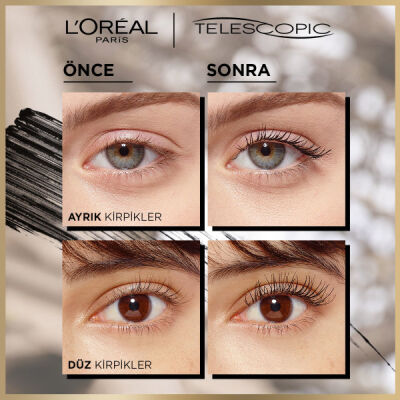 Loreal Paris Telescopic Suya Dayanıklı Maskara - Siyah - 3