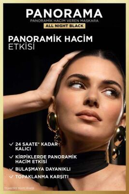 Loreal Paris Panorama Hacim Veren Maskara All Night Black - Siyah - 3