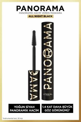 Loreal Paris Panorama Hacim Veren Maskara All Night Black - Siyah - 2