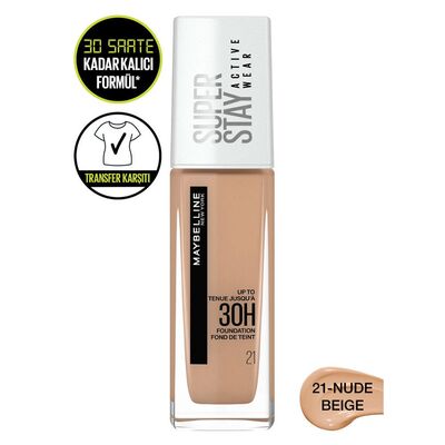 Maybelline New York 30H Superstay Fondöten 21