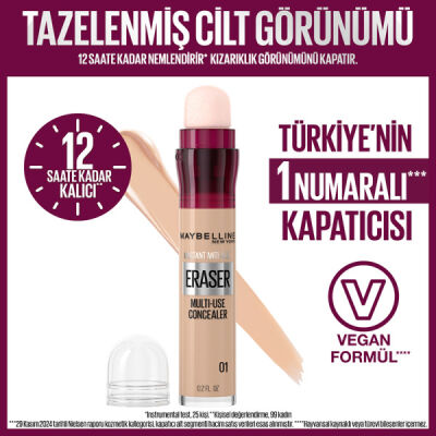 Maybelline New York Instant Anti Age Eraser Kapatıcı - 01 Light - 2