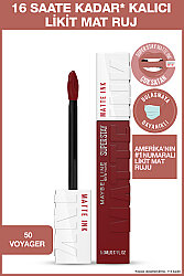 Maybelline New York Super Stay Matte Ink Likit Mat Ruj - 50 Voyager - 1
