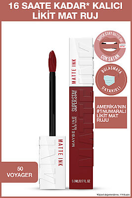 Maybelline New York Super Stay Matte Ink Likit Mat Ruj - 50 Voyager - 1