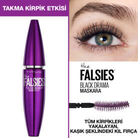 Maybelline New York Volum' Express Falsies Black Drama Takma Kirpik Etkili Siyah Maskara - 1