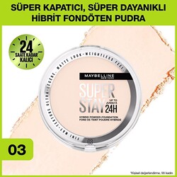 Maybelline Superstay 24H Hybrid Powder Foundation-Pudra Fondöten 03 - Thumbnail