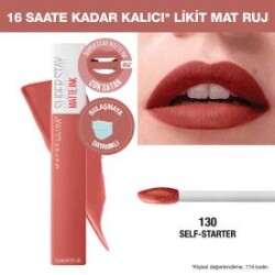 Maybelline Super Stay Matte Ink Likit Mat Ruj - 130 Self-Starter - Nude/Kahve - 2