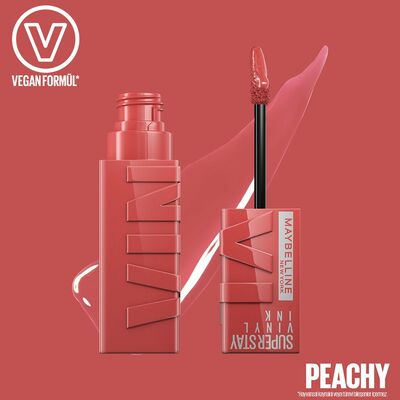 Maybelline Super Stay Vinyl Ink Ruj 15 Peachy - 2