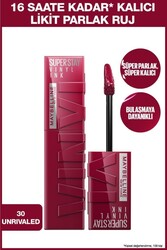 Maybelline Super Stay Vinyl Ink Ruj 30 Unrivaled - Maybelline