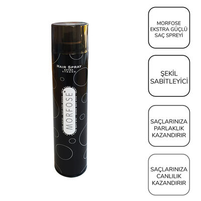 Morfose Saç Spreyi Extra Strong Siyah 400 ml - 2