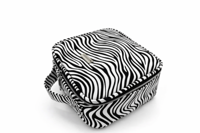 Muudaa Zebra Desenli Kadın Makyaj Çanta Büyük Kutu Model - 1