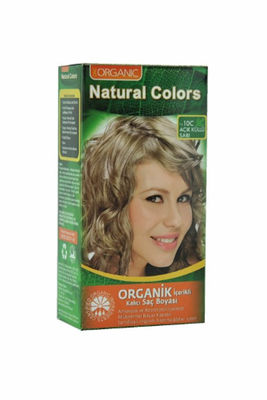 Natural Colors Organik İçerikli Saç Boyası 10C Açık Küllü Sarı - 1